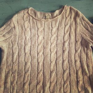 Cable knit cream sweater